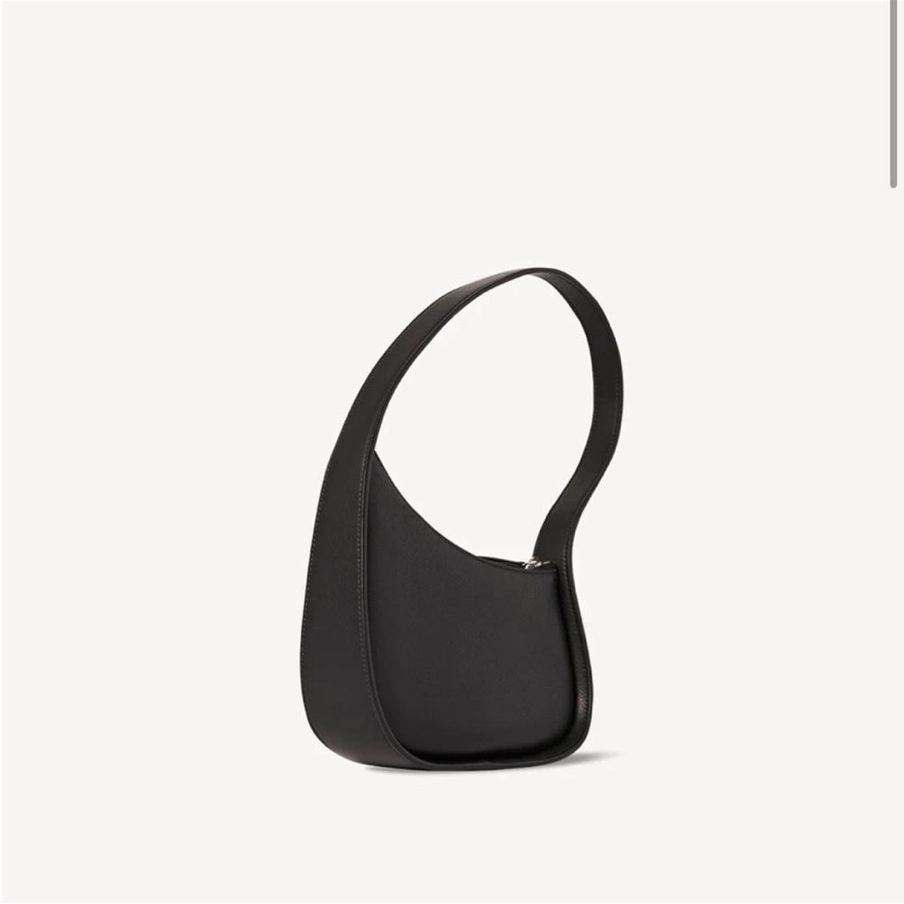 The Row Half Moon Bag - Black Leather